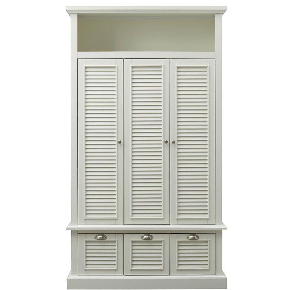 Home Decorators Collection Vernon Wood Storage Locker in Polar White
