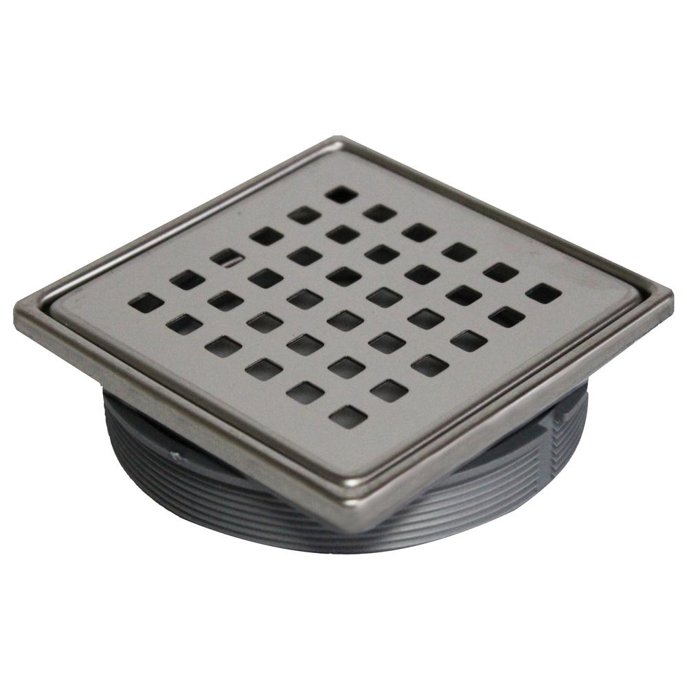 Dural Tilux 4 in. x 4 in. Stainless Steel Adjustable Drain Cover in ChromeDCCHR4 The Home Depot