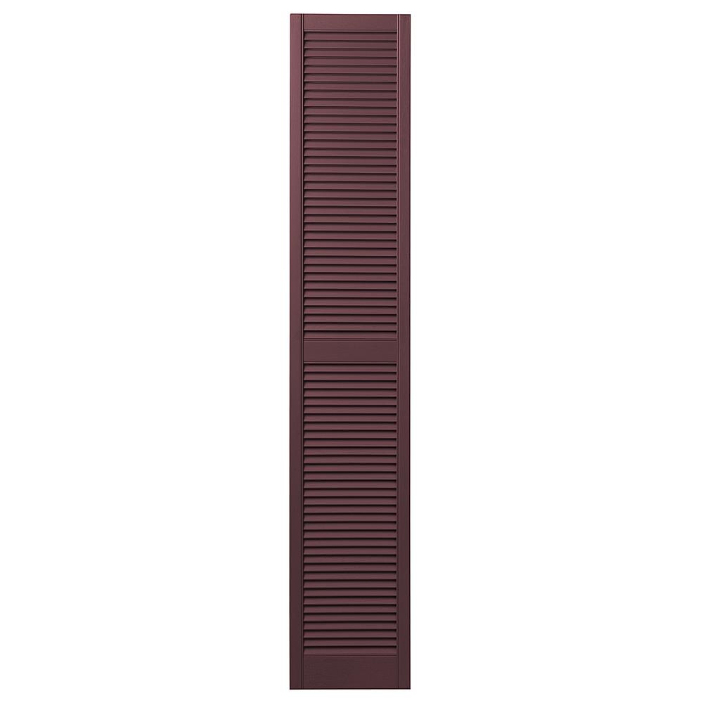 Ply Gem 15 in. x 71 in. Open Louvered Polypropylene Shutters Pair in ...