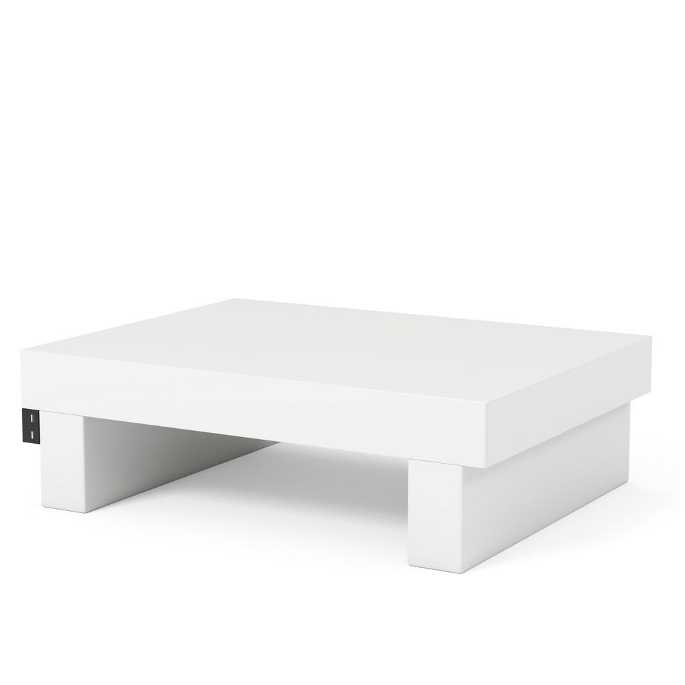 Furniture Of America Preston Low Profile Glossy White Nightstand Idf 7550n The Home Depot