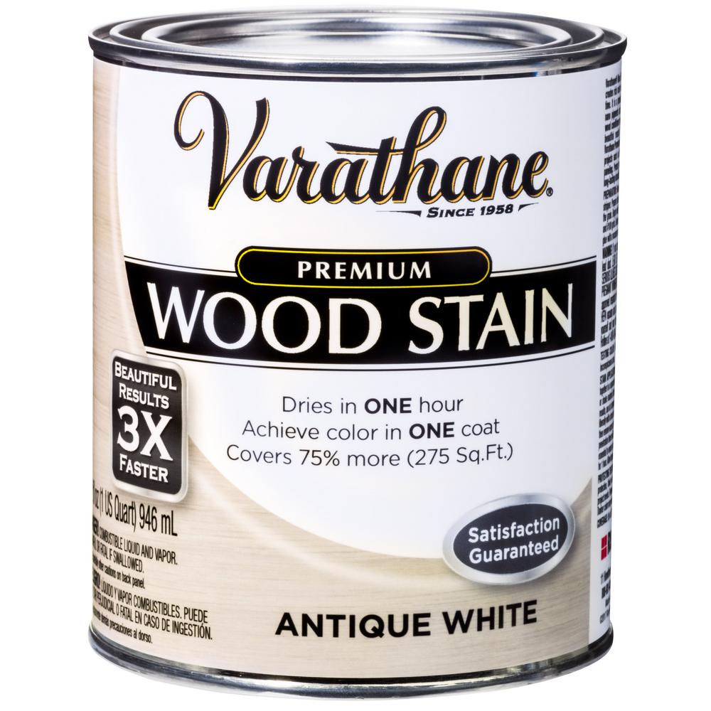 Varathane 1 qt. Antique White Premium Fast Dry Interior Wood Stain (2 ...