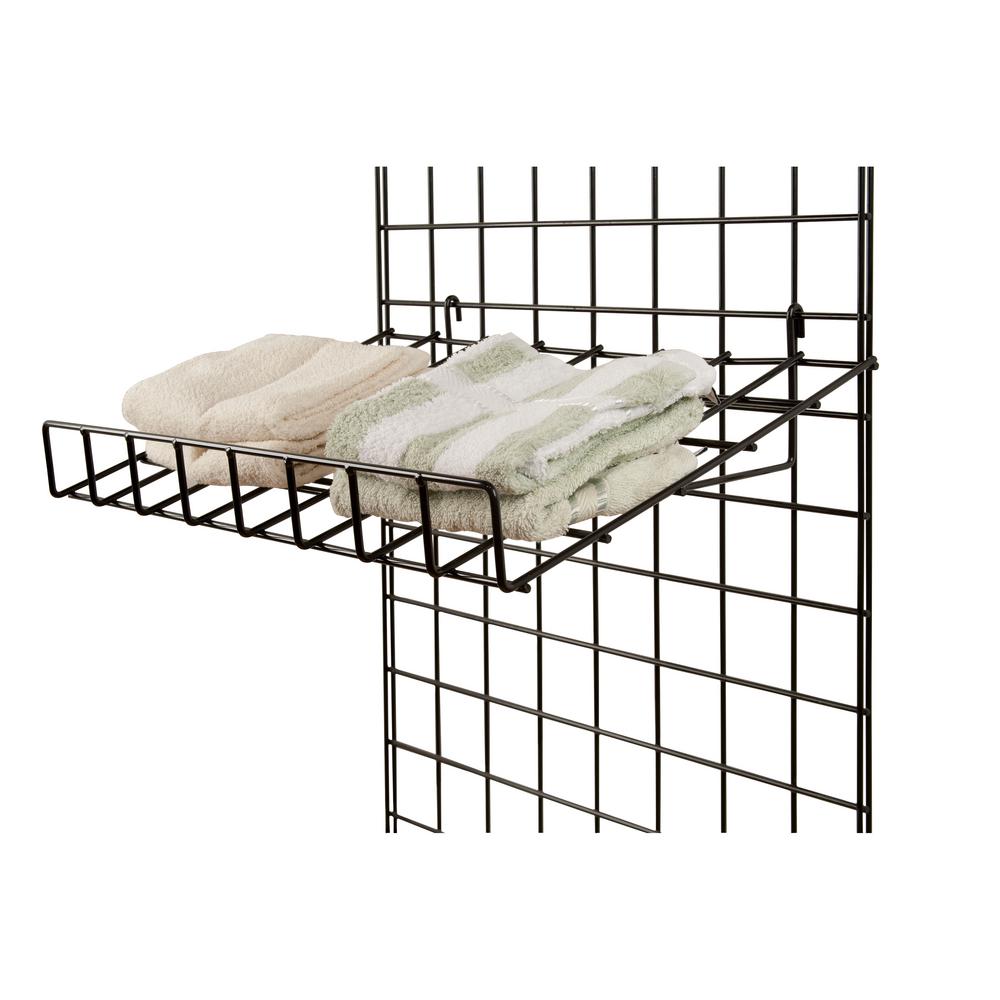 Econoco 24 in. W x 15 in. D Slant Black Wire Shelf with Front Lip (Pack of 4)BLKS/91 The Home