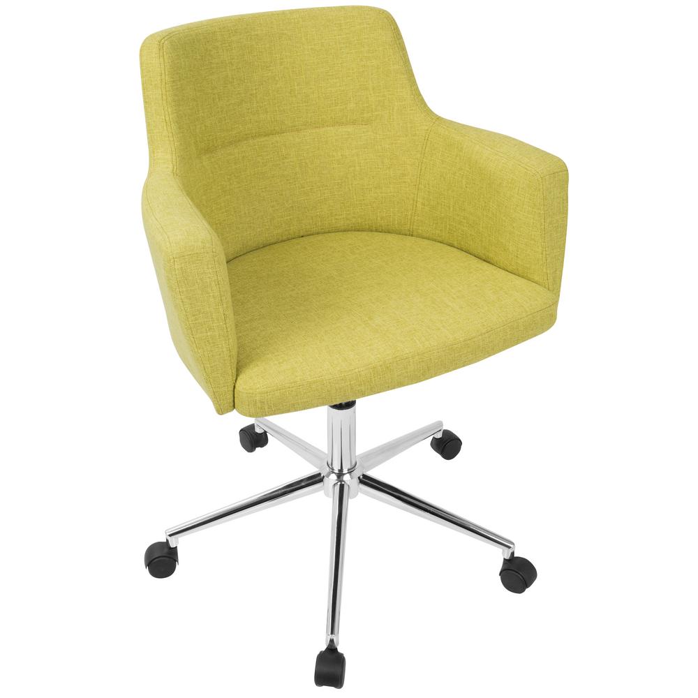 Lumisource Andrew Contemporary Adjule Citrus Green Fabric Office Lumisource Andrew Contemporary Adjule Citrus Green Fabric Office Chair