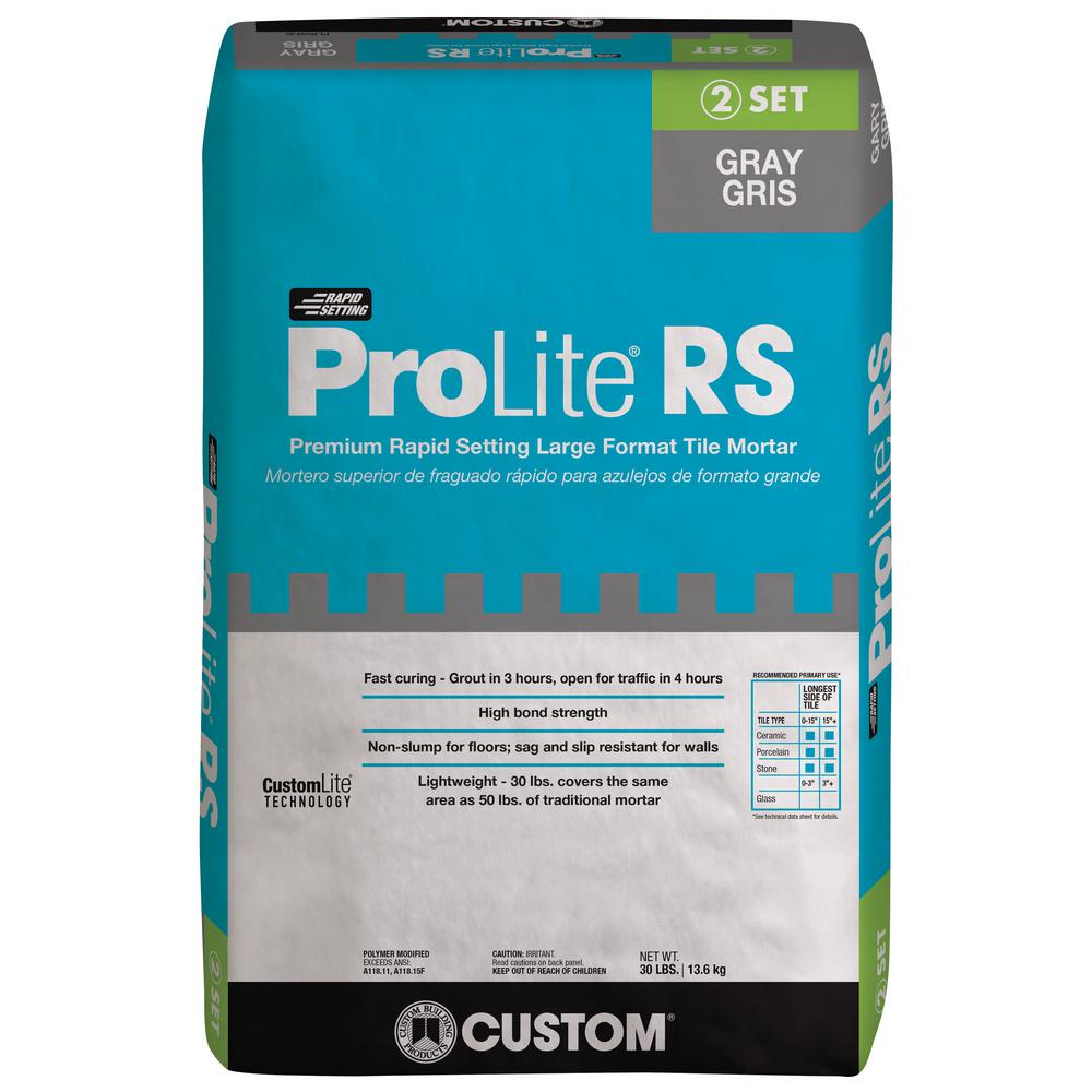 Custom Building Products Prolite 30 Lb Gray Rapid Setting Tile And Custom Building Products Prolite 30 Lb Gray Rapid Setting Tile And Stone Mortar