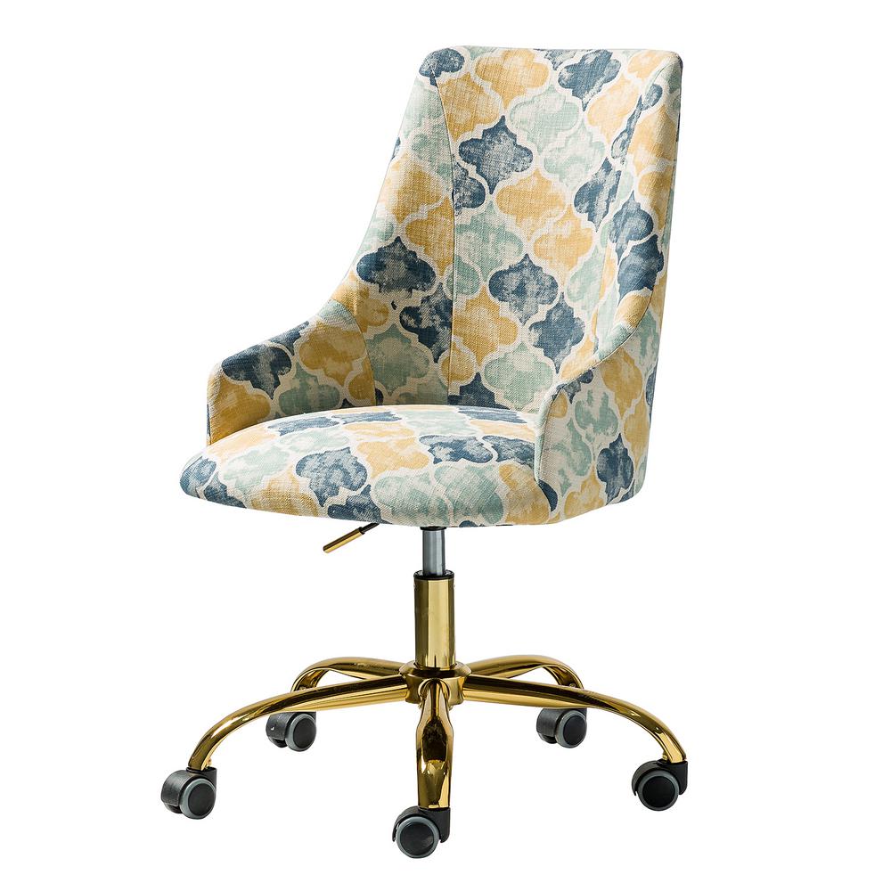 Jayden Creation Arce Moroccan Swivel Gold Legs Task Chair Ofm0022 Moroccan The Home Depot