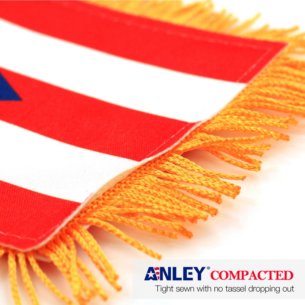 Anley 4 In X 6 In Puerto Rico Window Hanging Flag Rearview