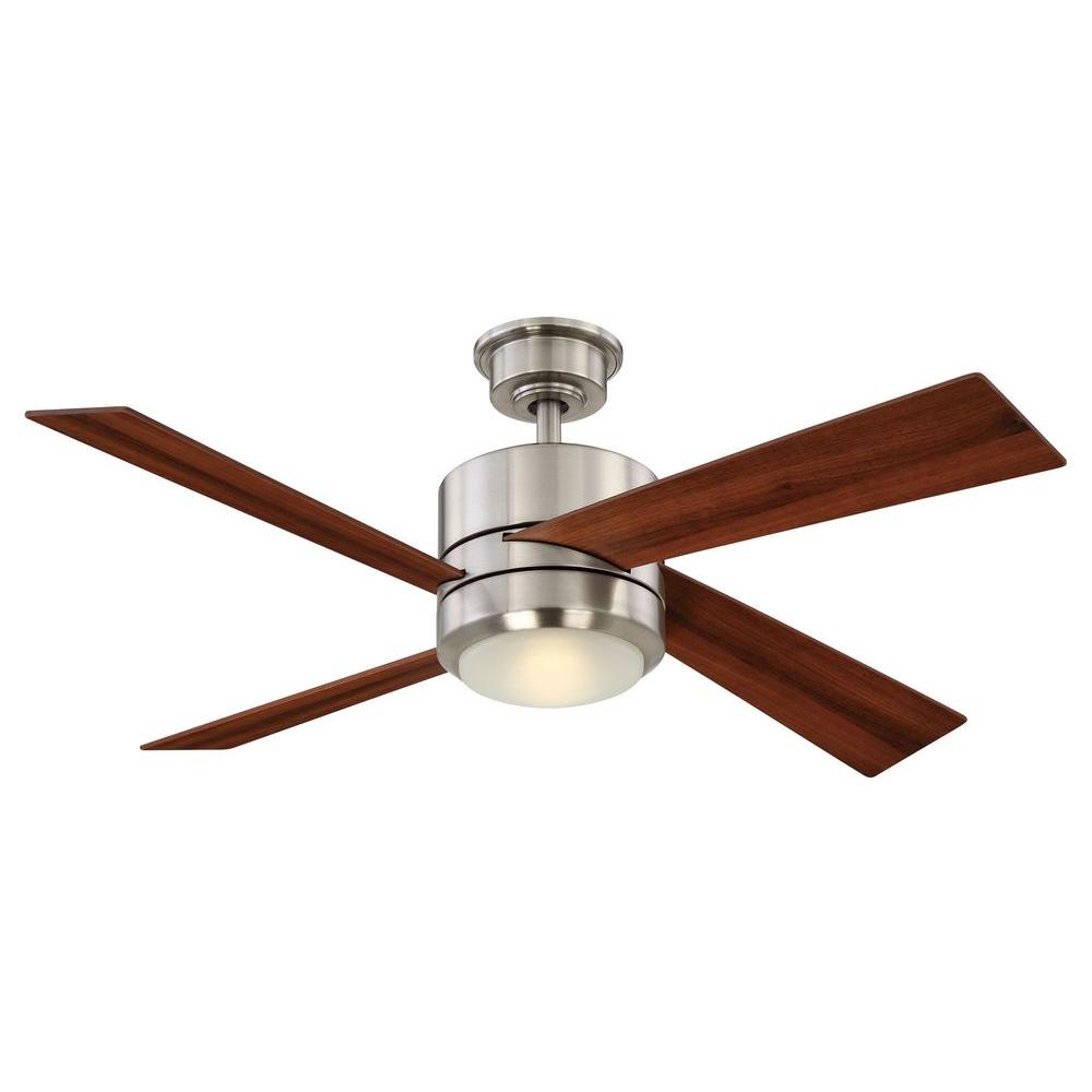 Home Decorators Collection Healy 48 In Led Indoor Brushed Nickel Home Decorators Collection Healy 48 In Led Indoor Brushed Nickel Ceiling Fan With Light Kit And Remote Control Yg337 Bn The Depot