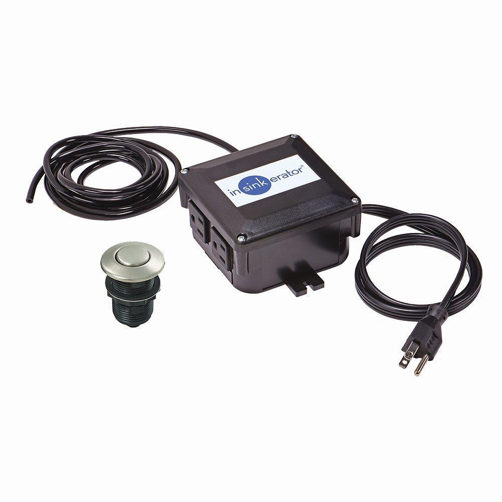 Finishes by NORTHSTAR D/ÉCOR. Dual Outlet Garbage Disposal Turn On//Off Sink Top Air Switch Kit in Compatible with any Garbage Disposal Unit and Available in 25 Standard 2-Inch, Satin Nickel