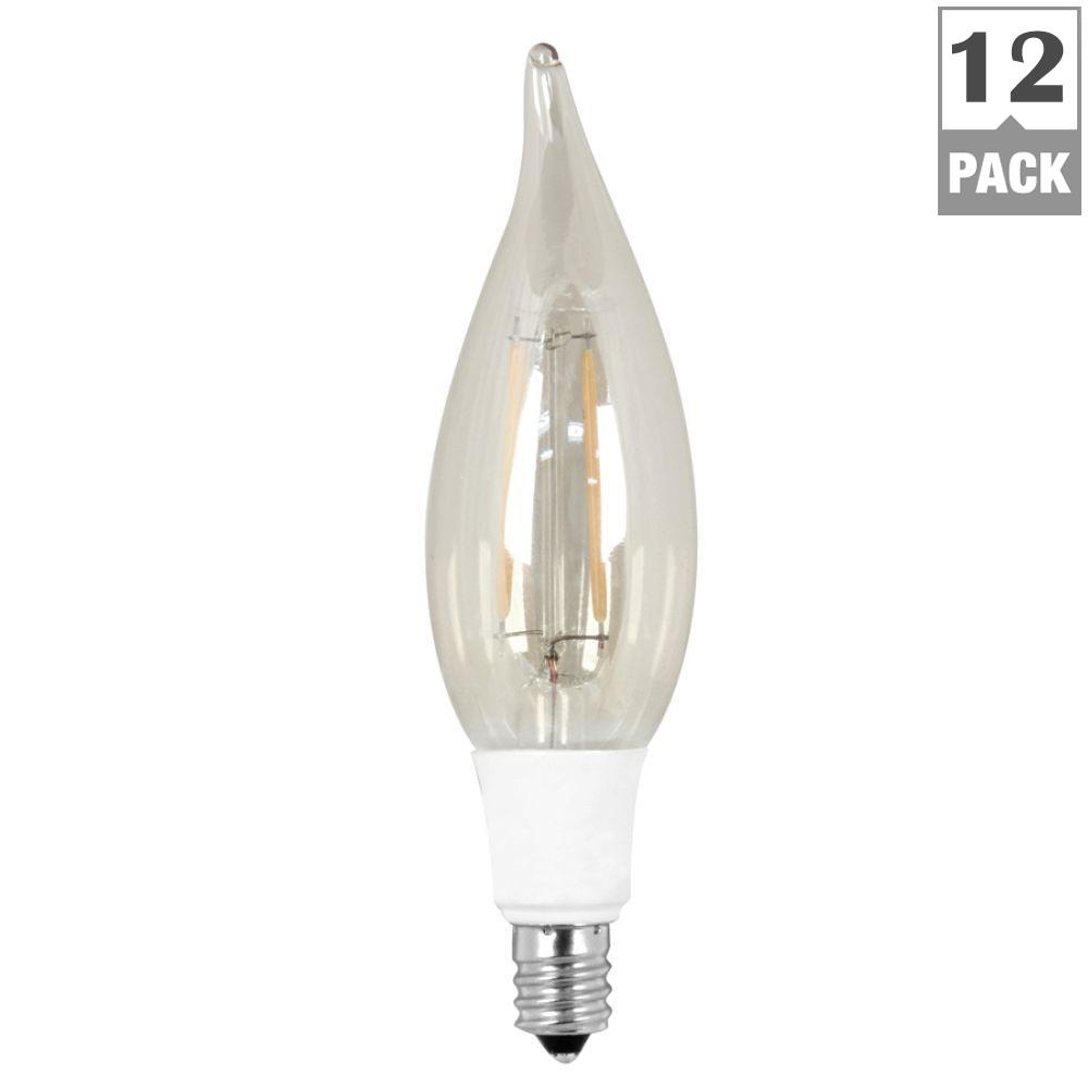 Feit Electric 40w Equivalent Soft White 2200k Ca10 Candelabra Base Dimmable Led Vintage Style 3921