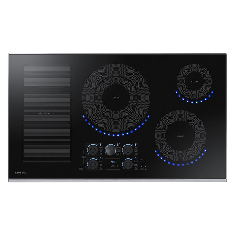 Samsung 36 In Induction Cooktop With Stainless Steel Trim With 5