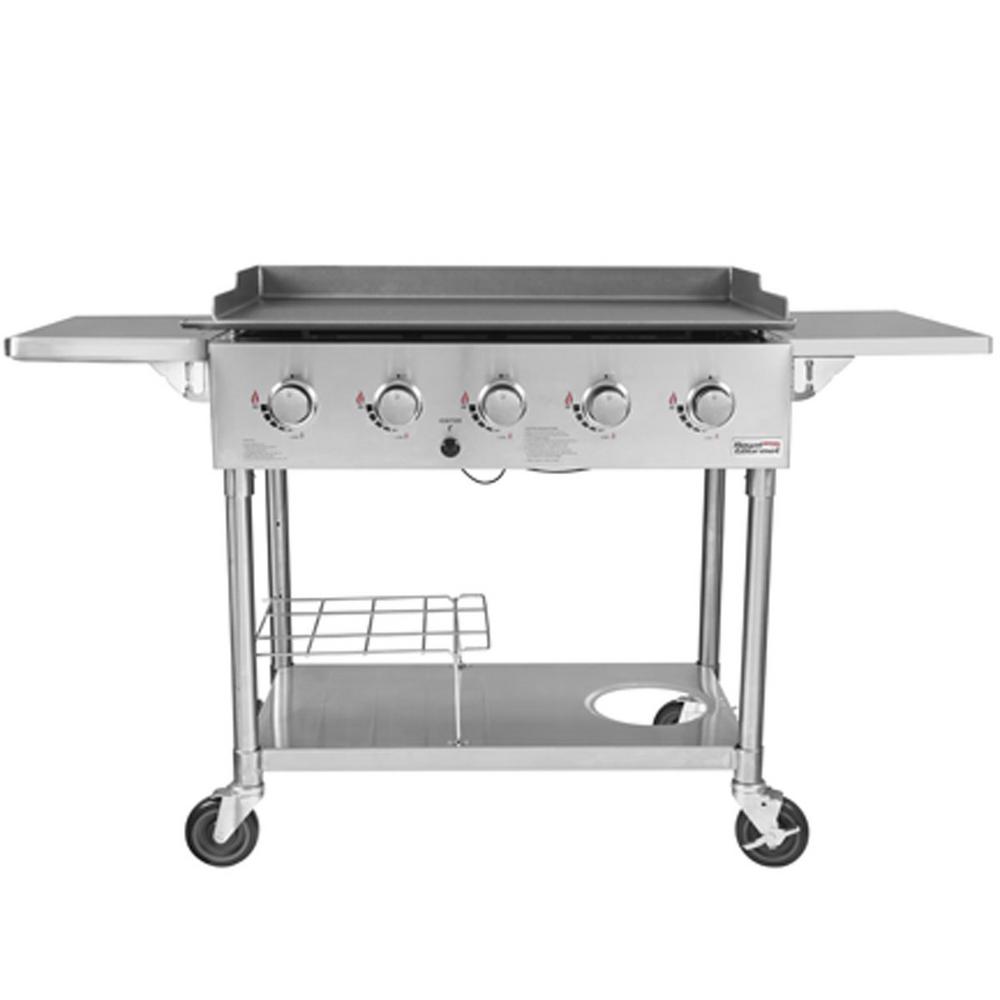 Royal Gourmet 5 Burner Propane Gas Grill Griddle In Stainless Steel With Folding Side Tables Gb5000s The Home Depot,Coin Shops Omaha