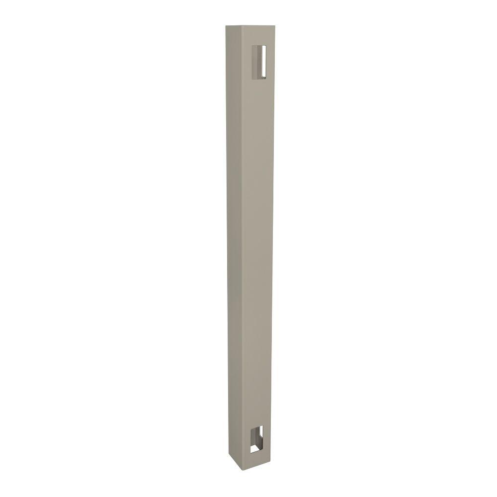 Weatherables 5 in. x 5 in. x 8 ft. Khaki Vinyl Fence Corner PostLKPT