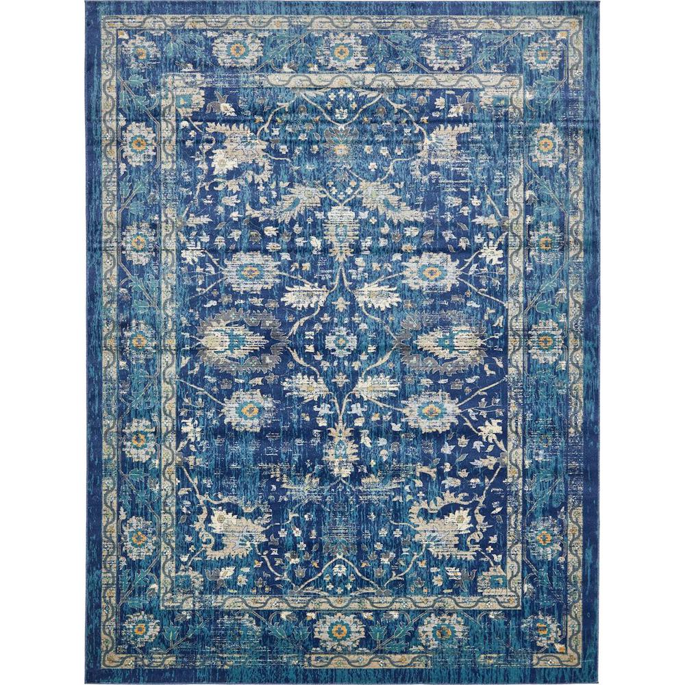 Unique Loom Heritage Navy Blue 10 ft. x 13 ft. Area Rug3120656 The