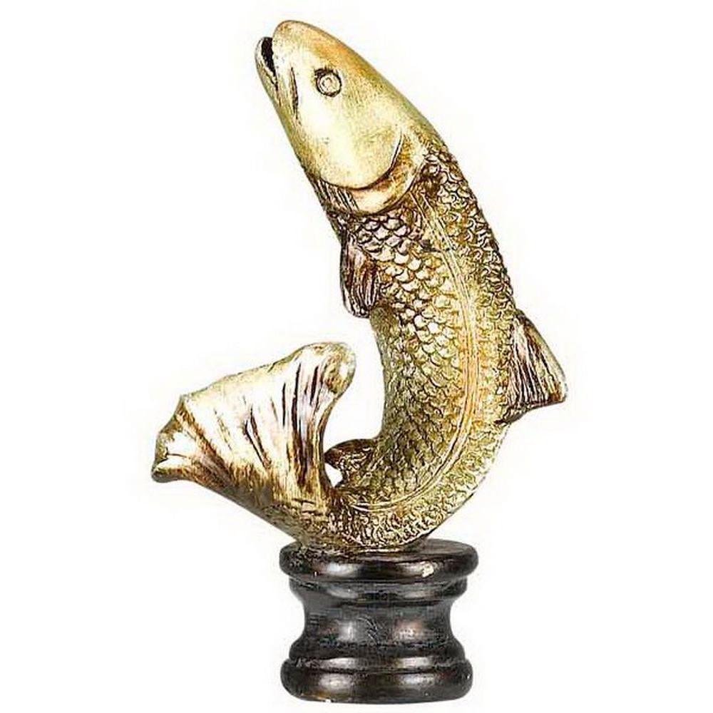 CAL Lighting 2.75 in. Gold Trout Resin Lamp FinialFA5026A The Home