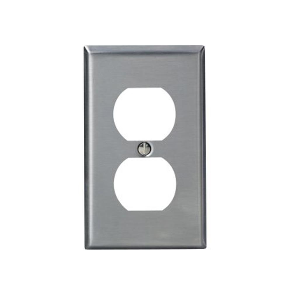 Stainless Steel Outlet Wall Plates The Home Depot 1 Gang Standard Size Stainless Steel