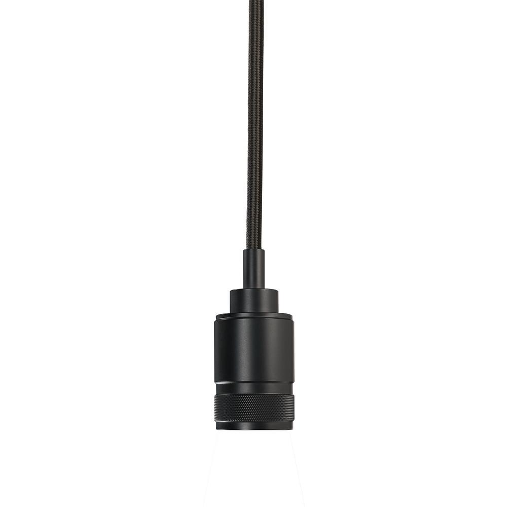 Feit Electric 1Light Socket Black Finish Industrial Style Pendant