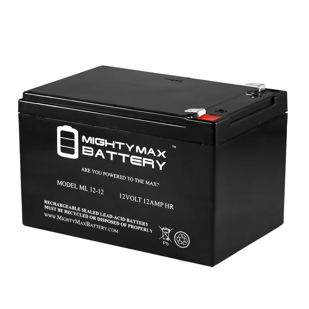 MIGHTY MAX BATTERY 12-Volt 12 Ah Sealed Lead Acid Rechargeable Battery ...