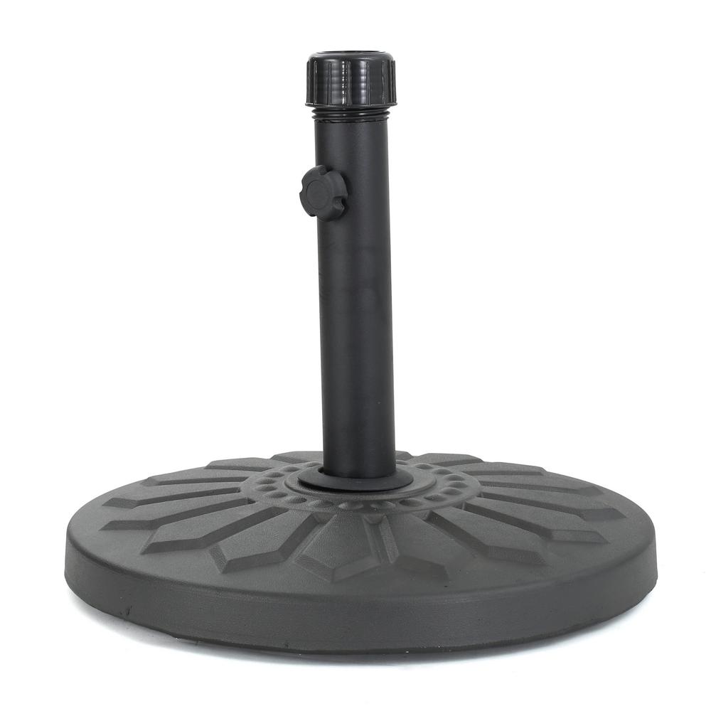 Noble House Livia 28 Lbs Steel Patio Umbrella Base In Black 11746 The Home Depot