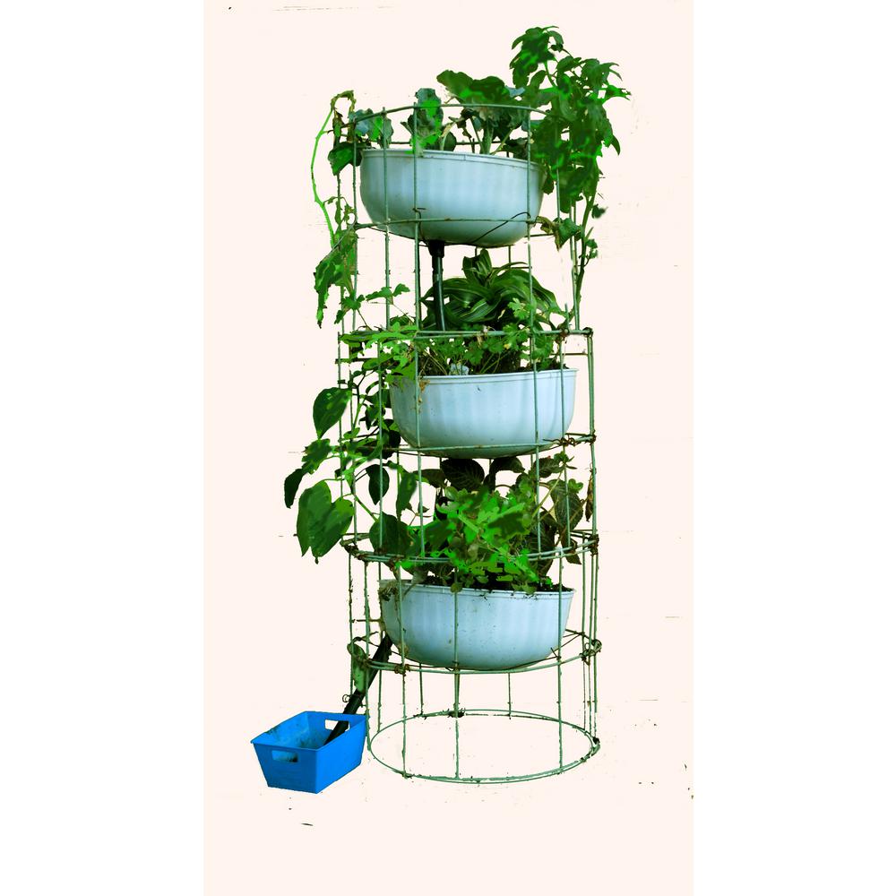 Grow Anything Anywhere Tower 12 In X 55 Antique Green Steel Grow Anything Anywhere Tower 12 In X