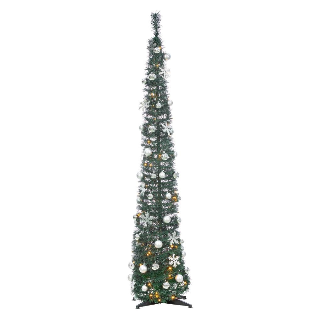 Sterling 6 ft. H White PopUp Decorated Tree-6451--60MLWW - The Home Depot