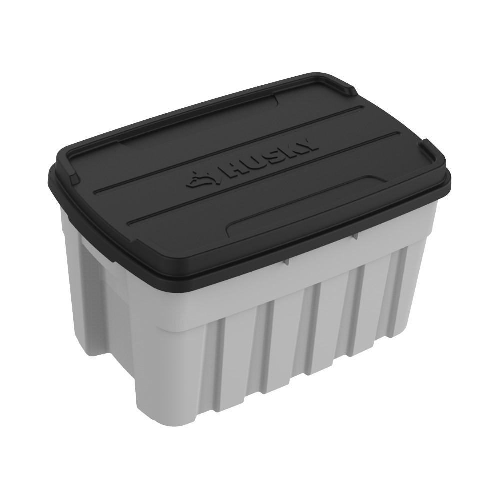 Husky Heavy Duty 37 Gal. Storage Bin with Lid235598 The Home Depot