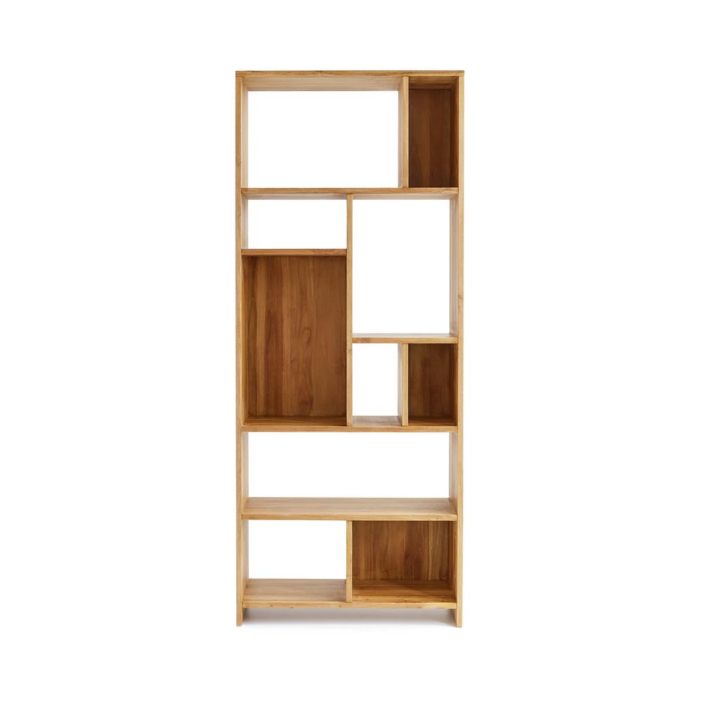 Design Ideas Bergamo Natural Shelving Unit With Solid Teak Wood