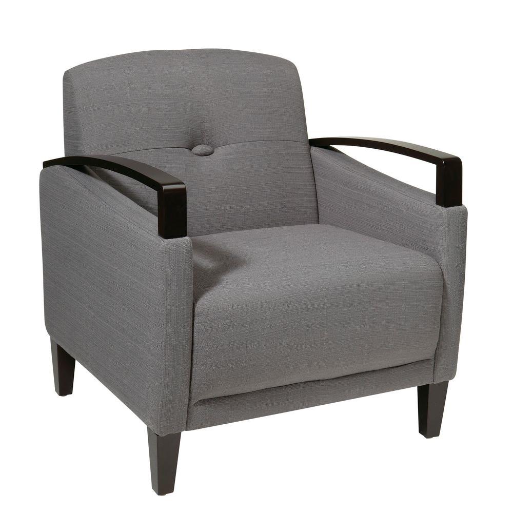 Ave Six Main Street Charcoal Fabric Arm Chair Mst51 W12 The Home Depot Ave Six Main Street Charcoal Fabric Arm Chair