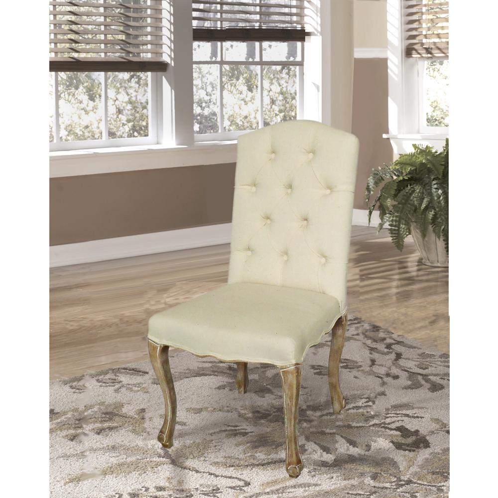 Lux Home Kerri Beige Linen Dining Chair Set Of 2 Dwc 382 The Kerri Beige Linen Dining Chair Set Of 2