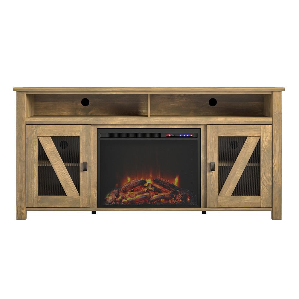 Ameriwood Home Macona 59.4 in. Electric Fireplace TV Stand ...