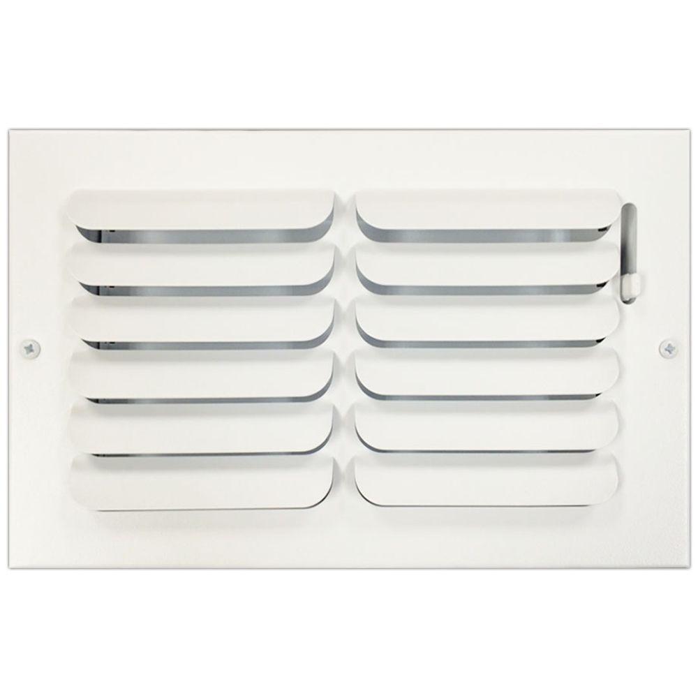 SPEEDI-GRILLE 6 in. x 10 in. Ceiling or Wall Register with Curved ...