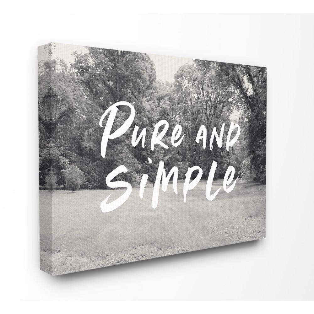 30 In X 40 In Pure And Simple Farmhouse Yard Black And White Photograph Typography By Linda Woods Canvas Wall Art