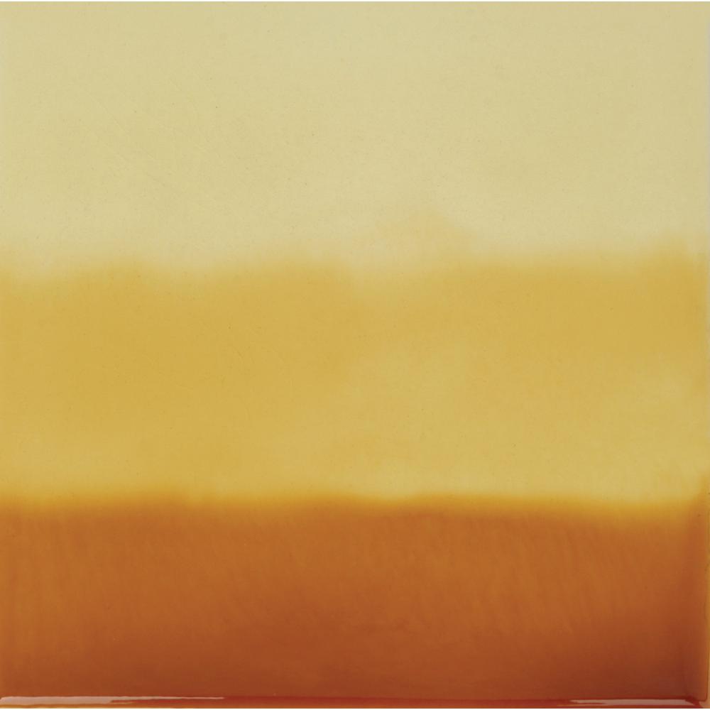 Yellow Ceramic Tile The Home Depot Hand Painted Ceramic Tri Color Yellow