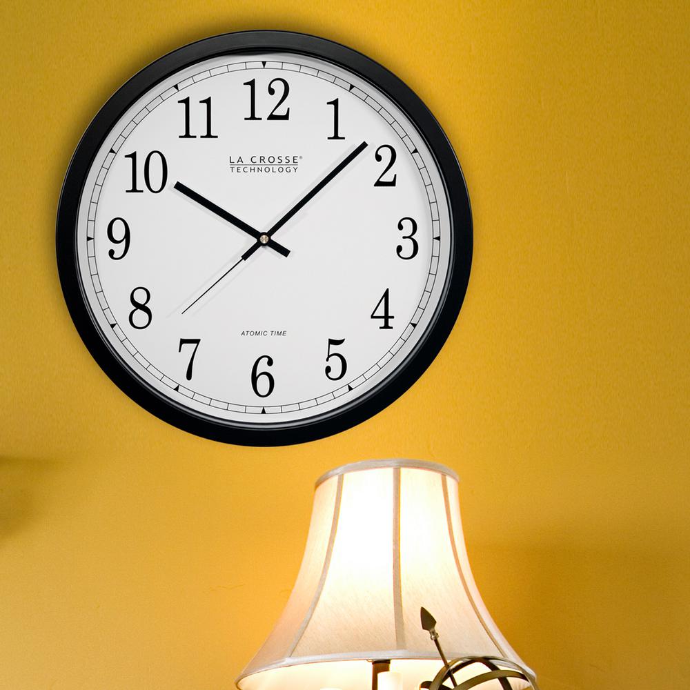 Og Clock La Crosse Technology Wall Clocks The Atomic Round Og Black Wall Clock