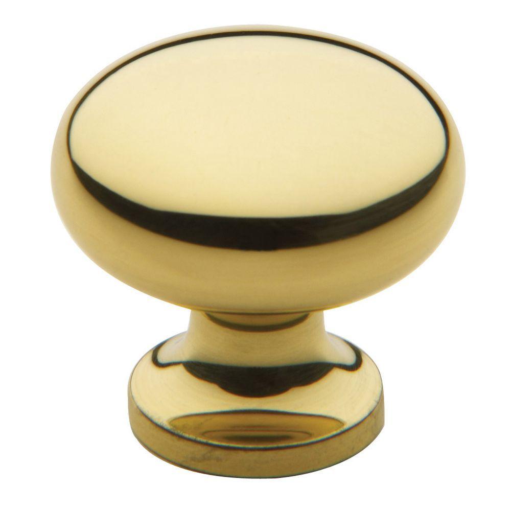 Liberty 11/2 in. Polished Brass Concave Round KnobP65015HPBC The Home Depot