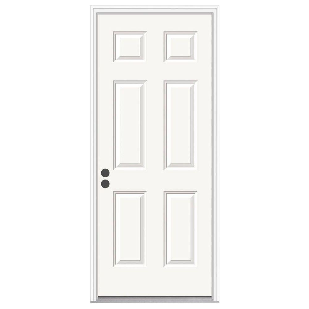 JELD-WEN 32 in. x 80 in. 6-Panel Primed 20 Minute Fire Rated Steel