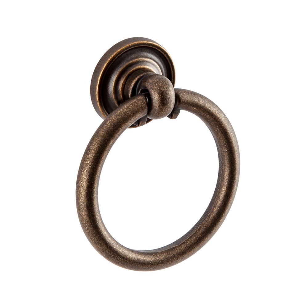 Sumner Street Home Hardware Large 1.75 in. Antique Brass Ring Pull