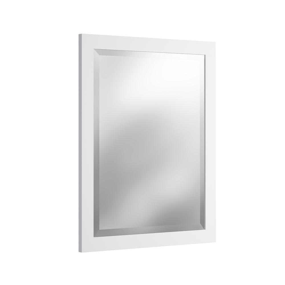 Alaterre Furniture 24 In W X 30 H Beveled Vanity Mirror Alaterre Furniture 24 In W X 30 H Beveled Vanity Mirror White