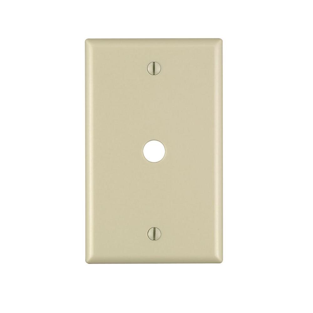 Leviton 1Gang Phone/Cable Wall Plate Ivory86013I The Home Depot