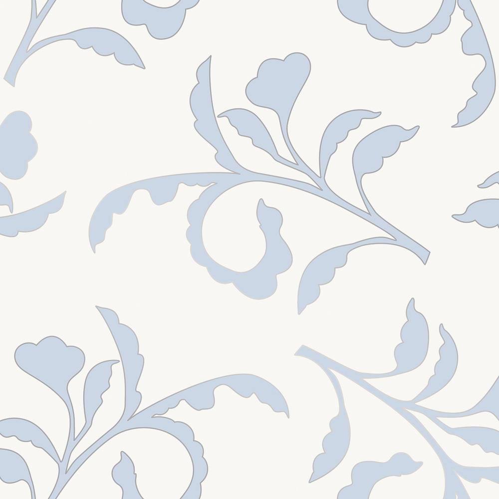 Tempaper Cynthia Rowley For Branch Light Blue And Ivory Tempaper Cynthia Rowley For Branch Light Blue And Ivory Self Adhesive Removable Wallpaper