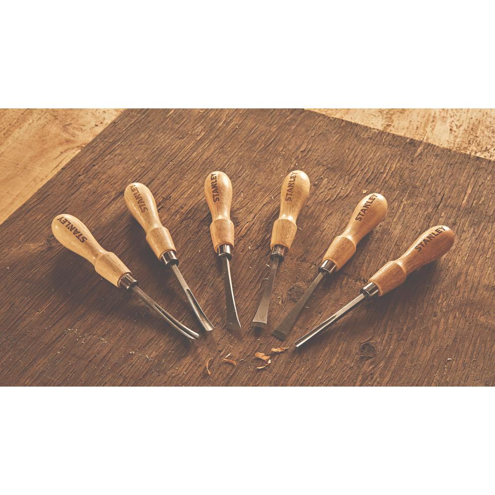 Stanley Wood Carving Set 6 Piece Stht16863 The Home Depot