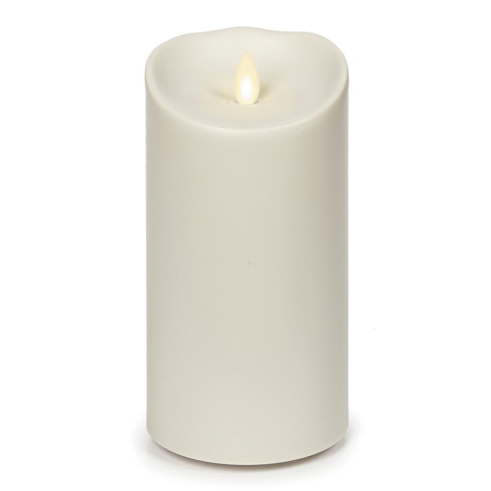 Luminara Outdoor Pillar 3.75 in. W x 5 in. H White No ScentLM700B