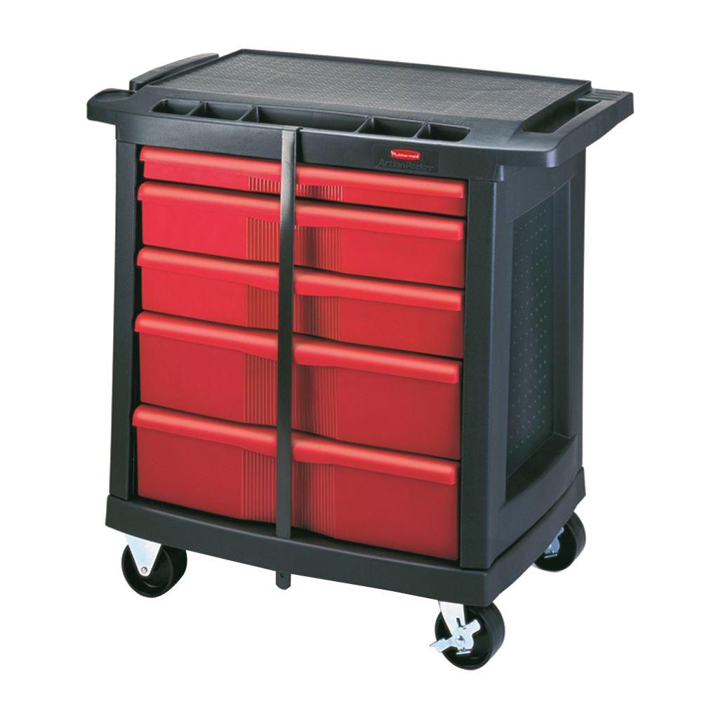 Rubbermaid Commercial Products 32 6 In 5 Drawer Utility Cart