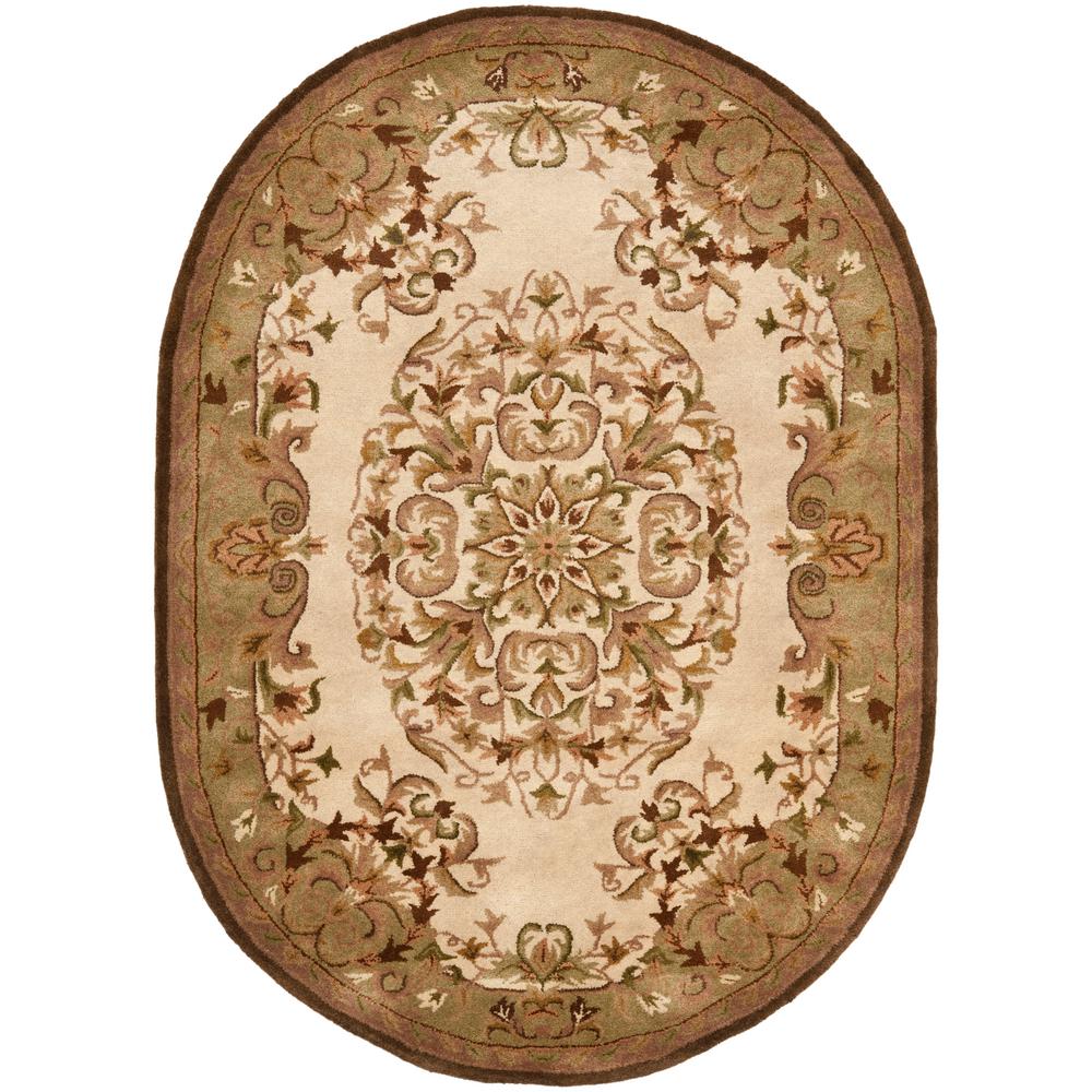 Safavieh Heritage Beige/Green 5 ft. x 8 ft. Oval Area RugHG640A5OV