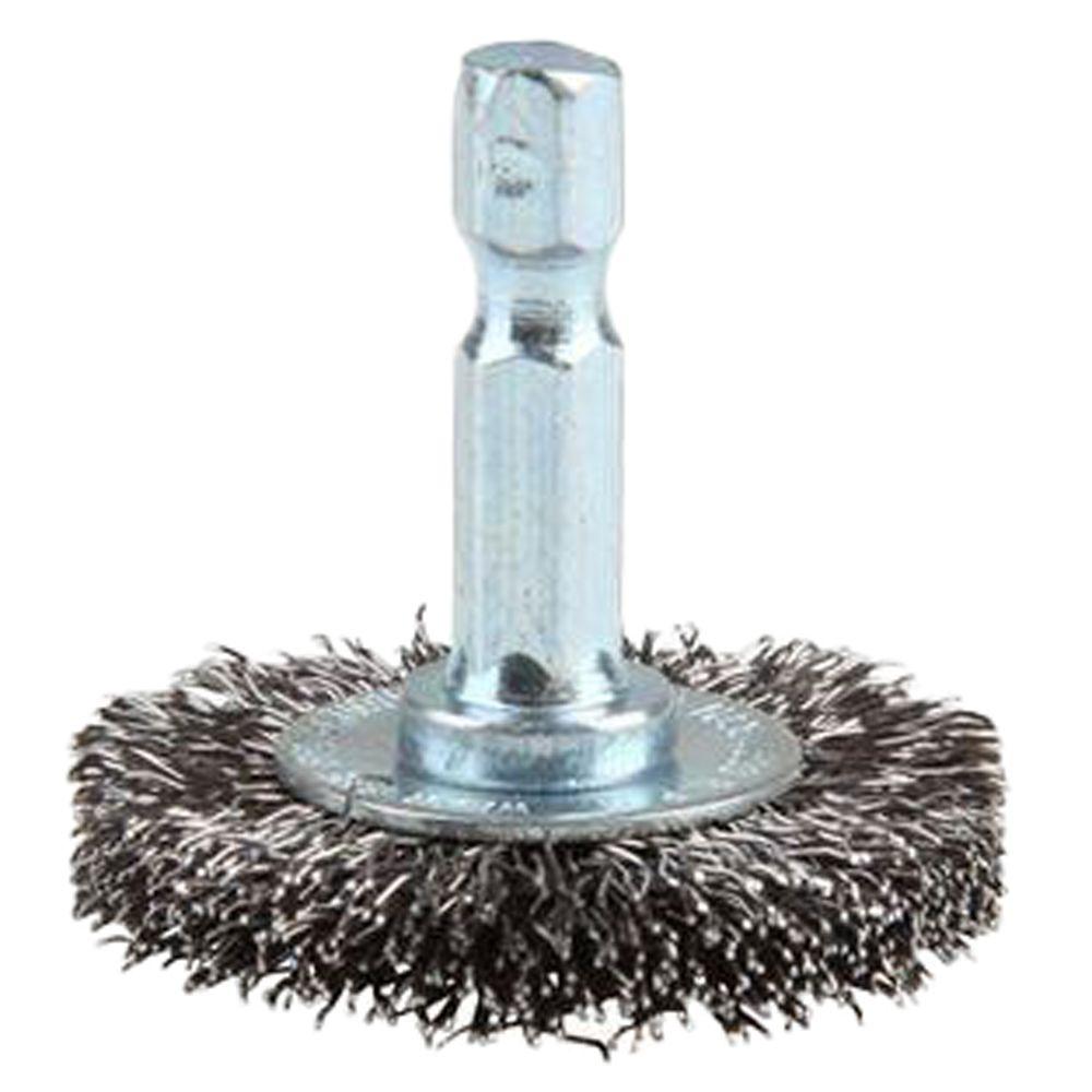 5//8 x 1//2 Arbor Pack of 1 Lincoln Electric KH322 Crimped Wire Wheel Brush 8 Diameter x 1-1//4 Face Width 4000 rpm