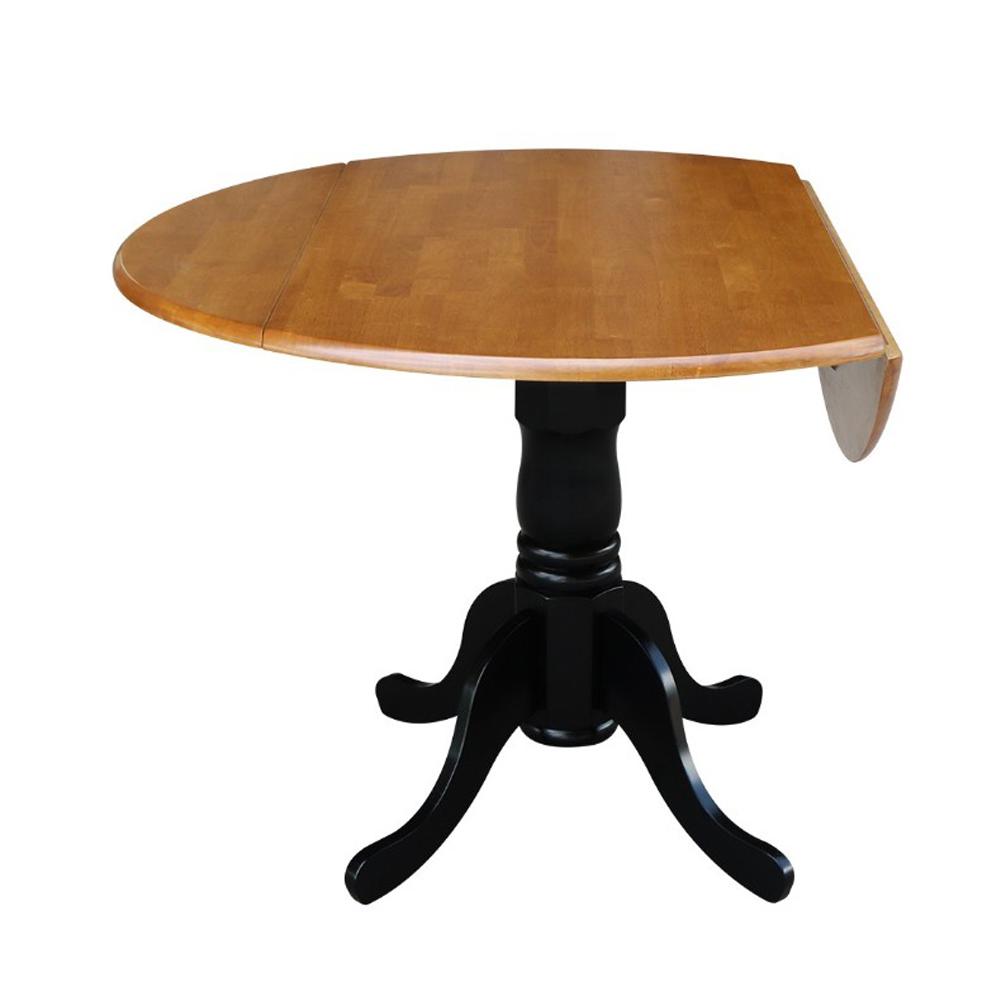 International Concepts Black And Cherry Solid Wood Dropleaf