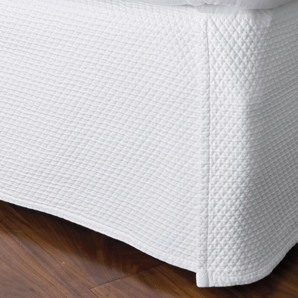 Extra Drop 1000 TC White-Silver Grey Two Tone Bed skirt** Pima Cotton