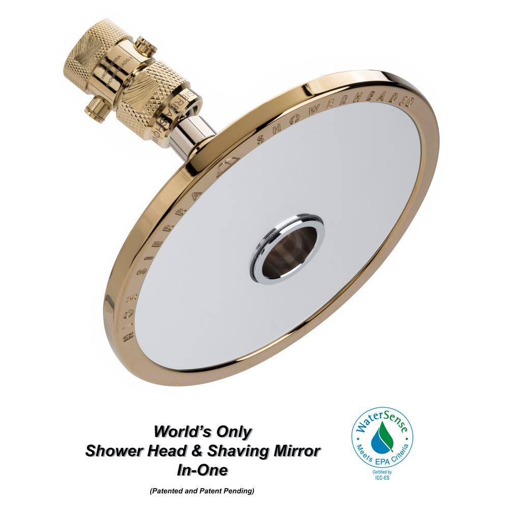 High Sierra Showerheads Reflections 1Spray 5 in. 1.5 GPM Fixed Shower Head and Fogless Shaving