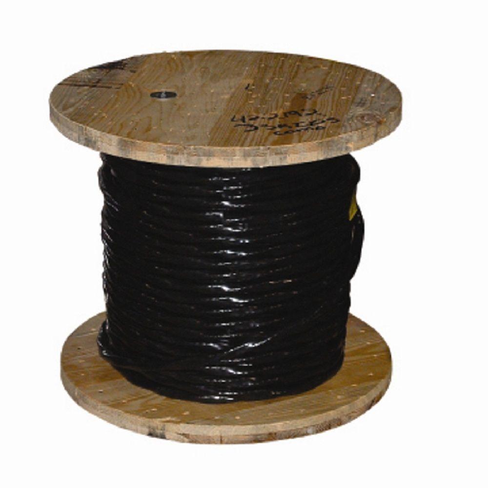 Southwire 1,000 ft. 4 Black Stranded AL USE-2 Cable-27280701 - The Home
