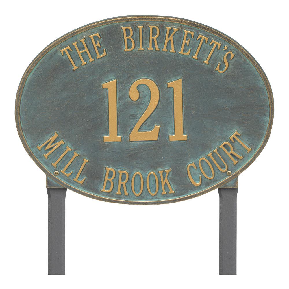 Large Hawthorne Oval Personalized Plaque Lawn 2921bv The Home Depot