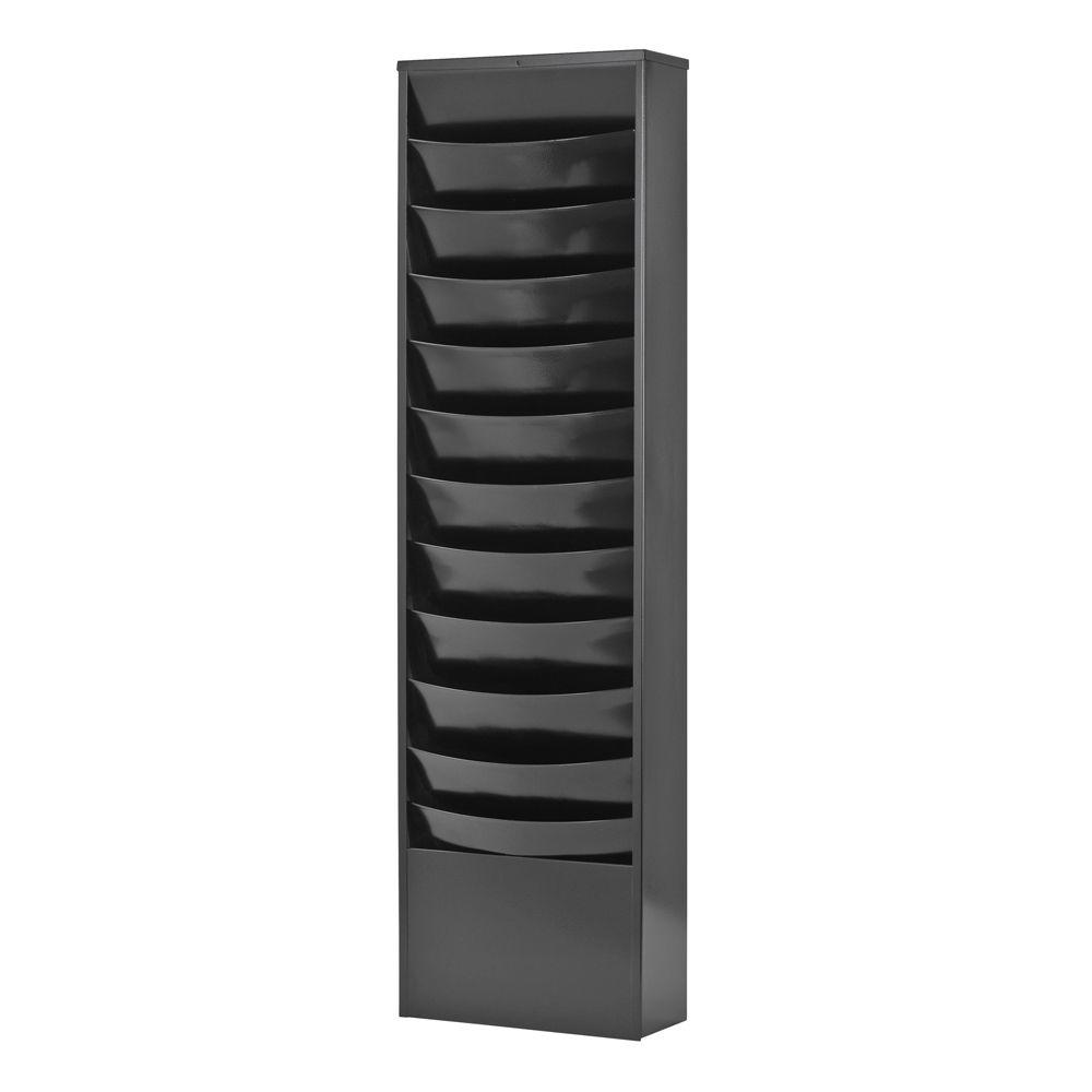 UPC 025719086244 product image for Buddy Products Eclipse 11-Pocket Curved Steel Literature Rack in Black | upcitemdb.com
